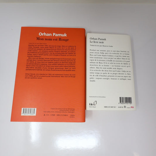 Orhan Pamuk Lot 2 Livres Le Livre Noir/Mon Nom est Rouge Crime et Mystère French
