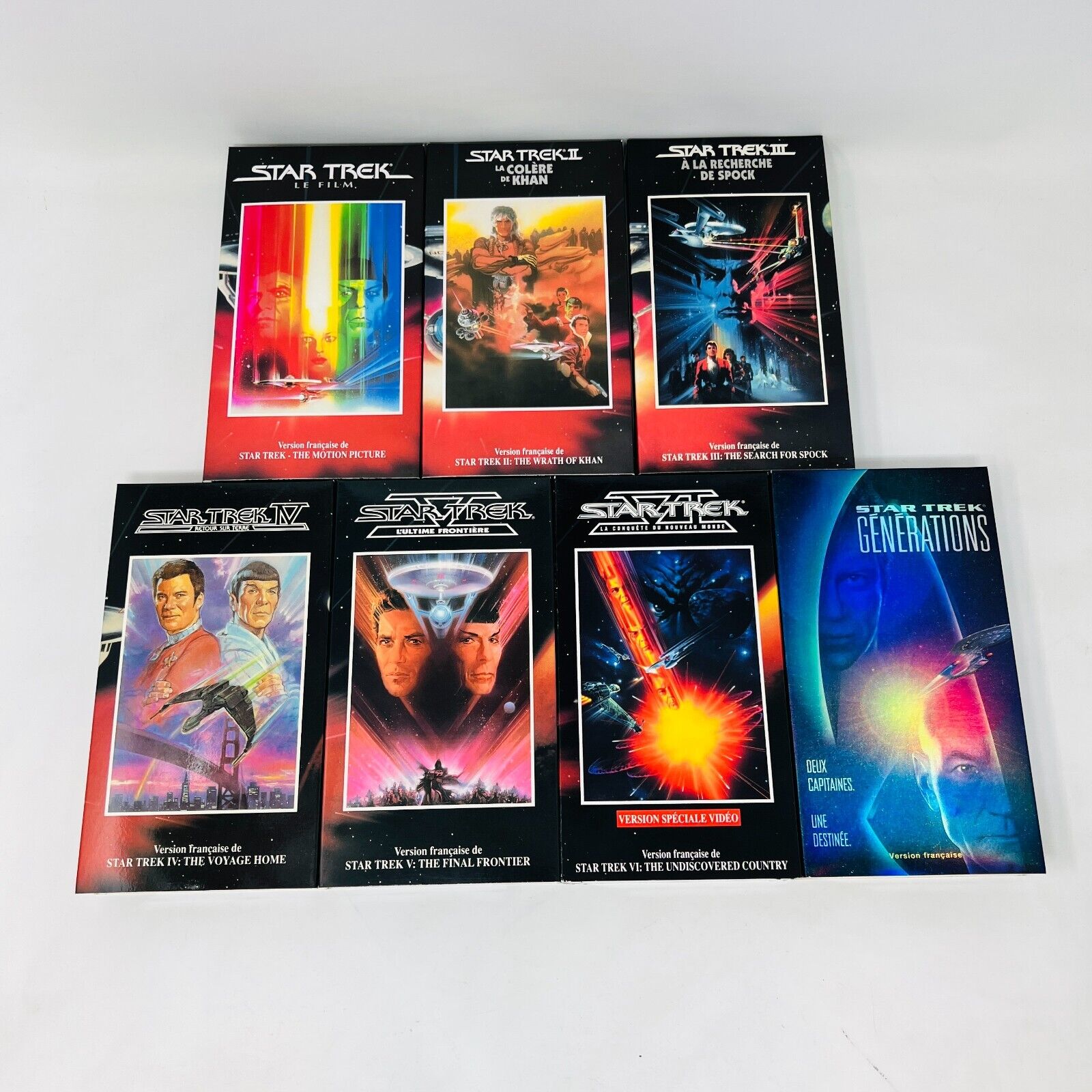 Coffret Star Trek de 7 Films VHS NTSC Testés en Français/French William Shatner