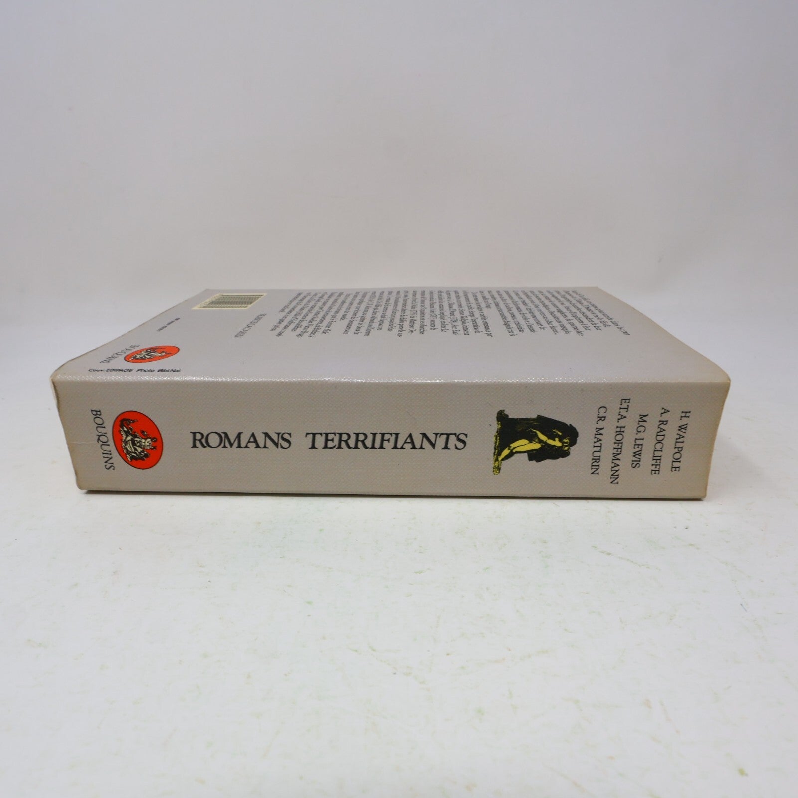 Romans Terrifiants Bouquins Le Château d'Otrante Le Moine 1984 Robert Laffont PB
