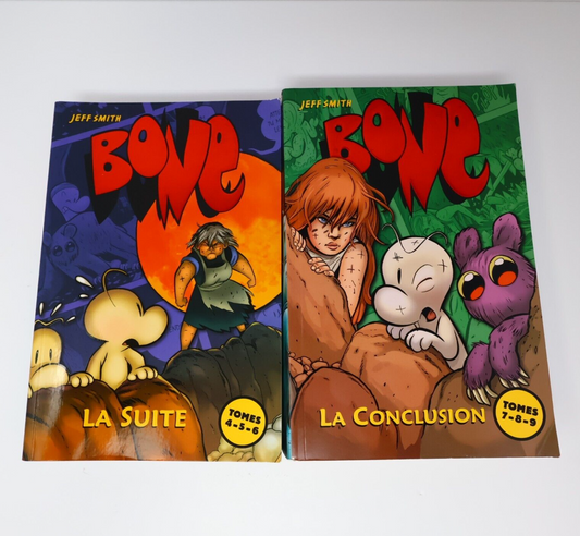 Lot 2 Livres Bone #4-9 Jeff Smith Omnibus Bande Dessinée BD La Suite Français PB