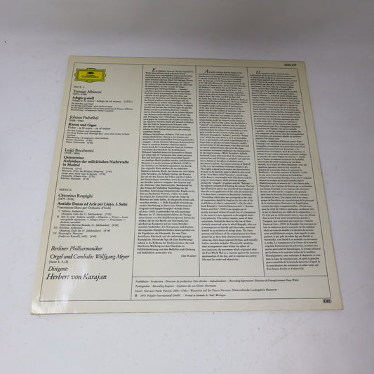 Herbert von Karajan Adagio Berliner Albinoni Pachelbel Respighi Record 2530 247