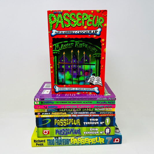 Lot de 10 Livres Passepeur Horrible Cauchemar/Trio Compilation de Richard Petit
