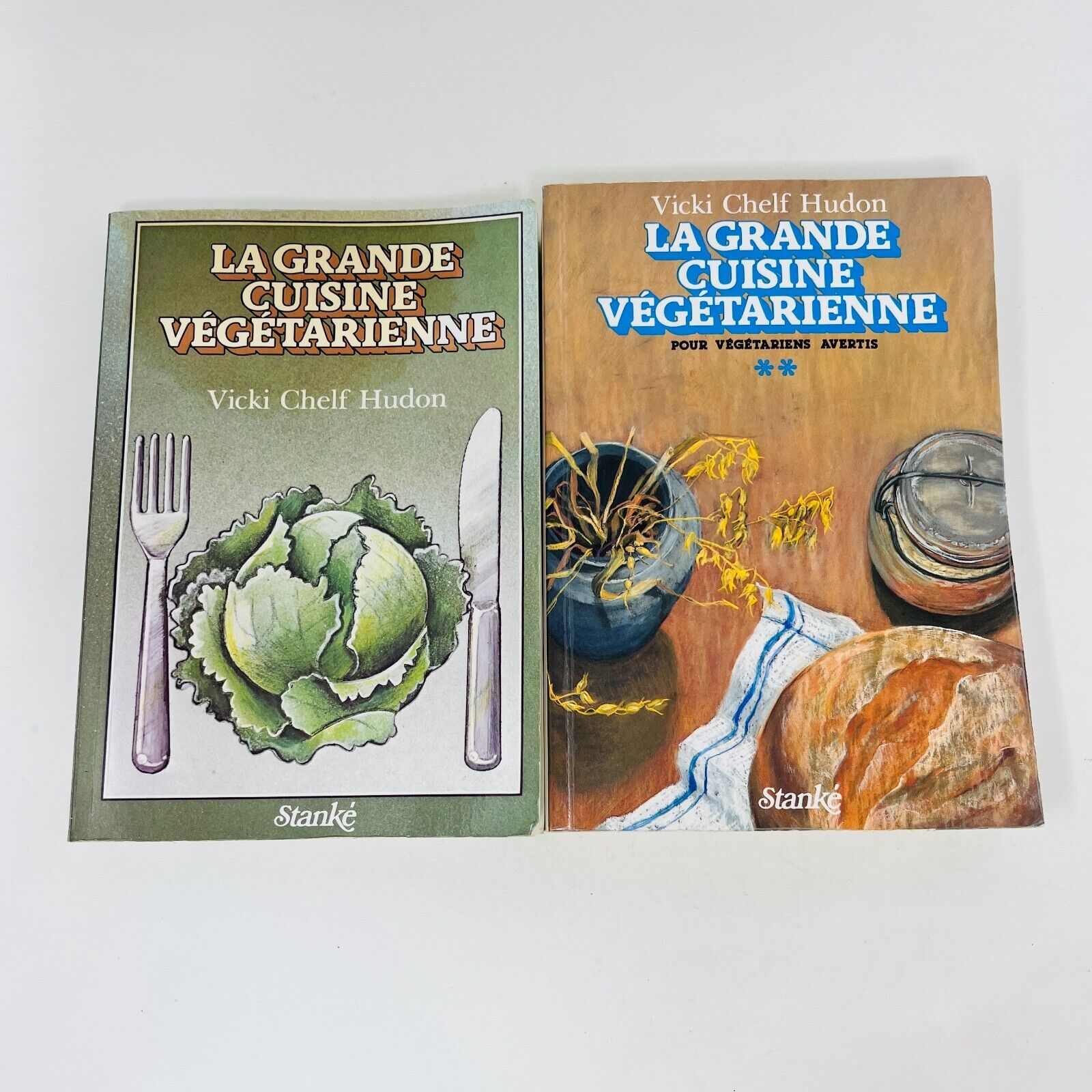 La Grande Cuisine Végétarienne 1-2 Stanké Vicki Chelf Hudon Lot Livres Recettes