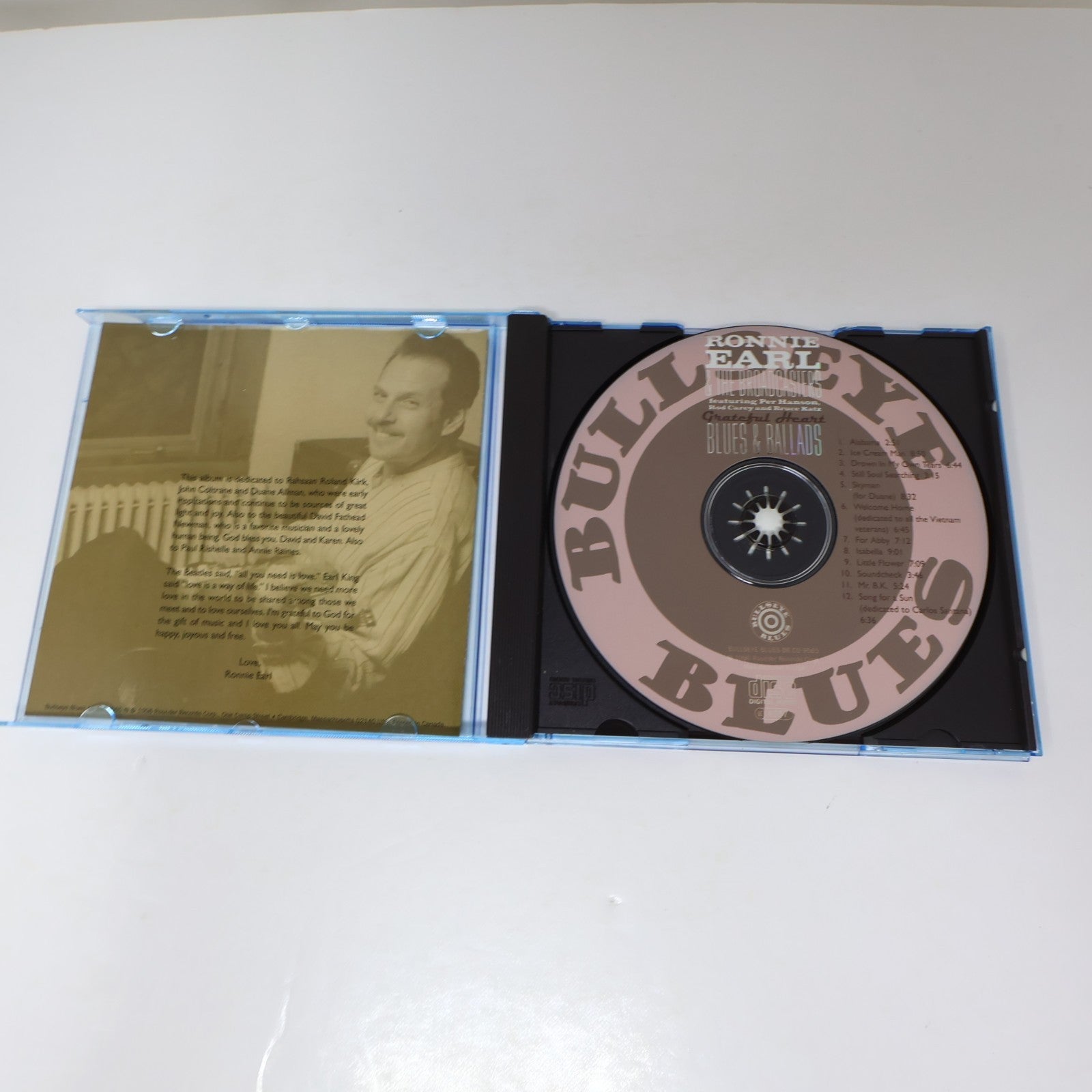 Ronnie Earl & The Broadcasters CD Grateful Heart Blues & Ballads Bullseye 1996