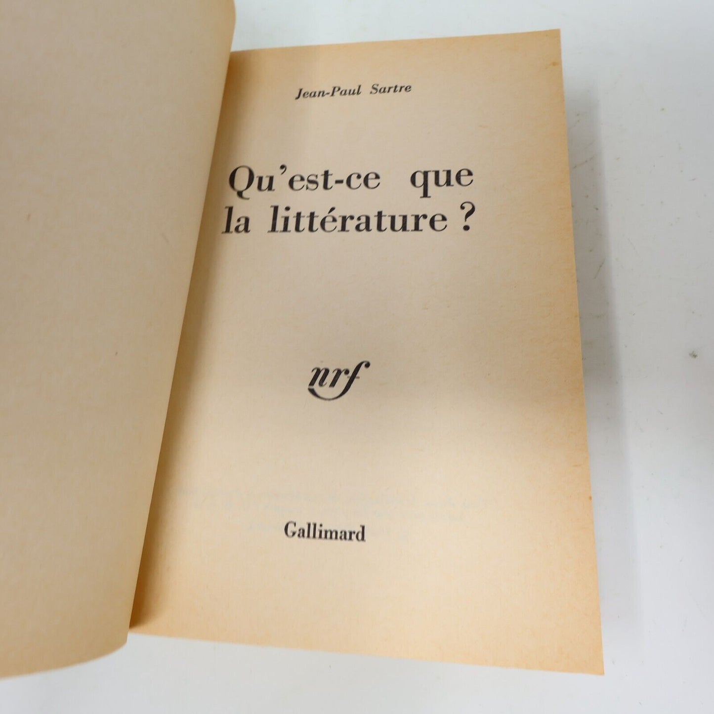 1967 Qu'est-ce que la Littérature? Jean-Paul Sartre Littérature Française Livre