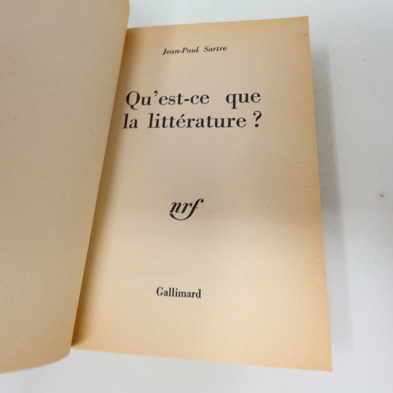 1967 Qu'est-ce que la Littérature? Jean-Paul Sartre Littérature Française Livre