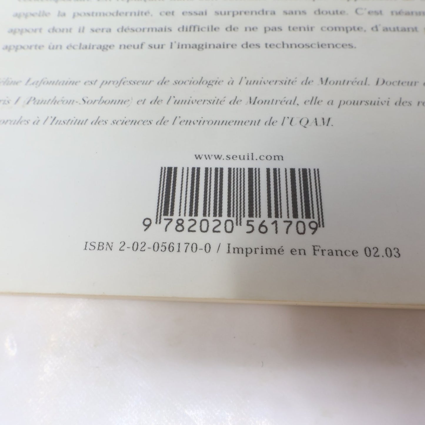L'empire Cybernétique Céline Lafontaine 2004 Philosophie Pensée Machine Seuil