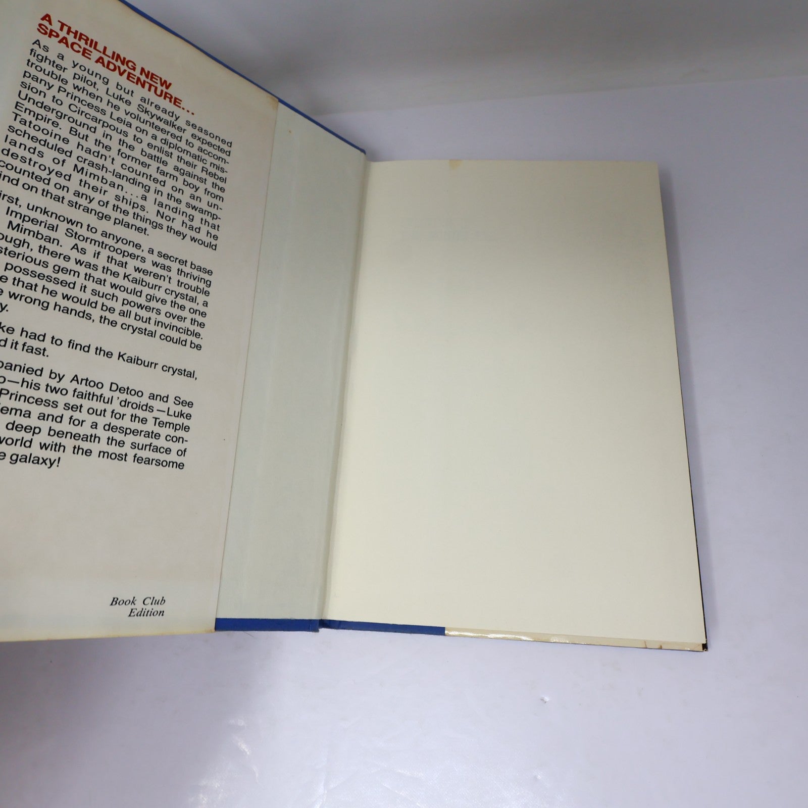 Splinter of the Mind's Eye Alan Dean Foster Star Wars Del Rey 1978 HC DJ BCE 70s