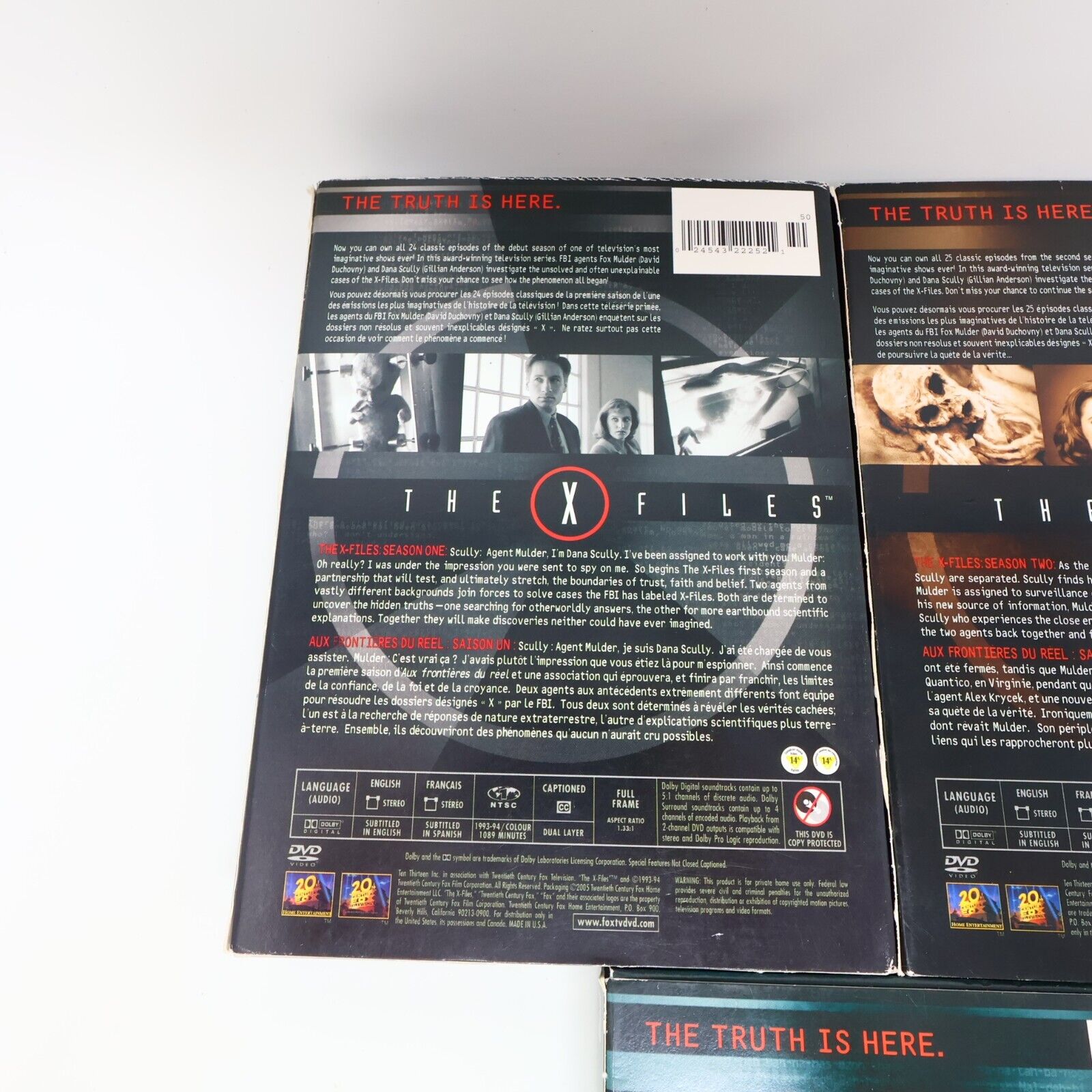 The X Files / Aux Frontières du Réel Season #1-2-3 DVD Lot NTSC David Duchovny
