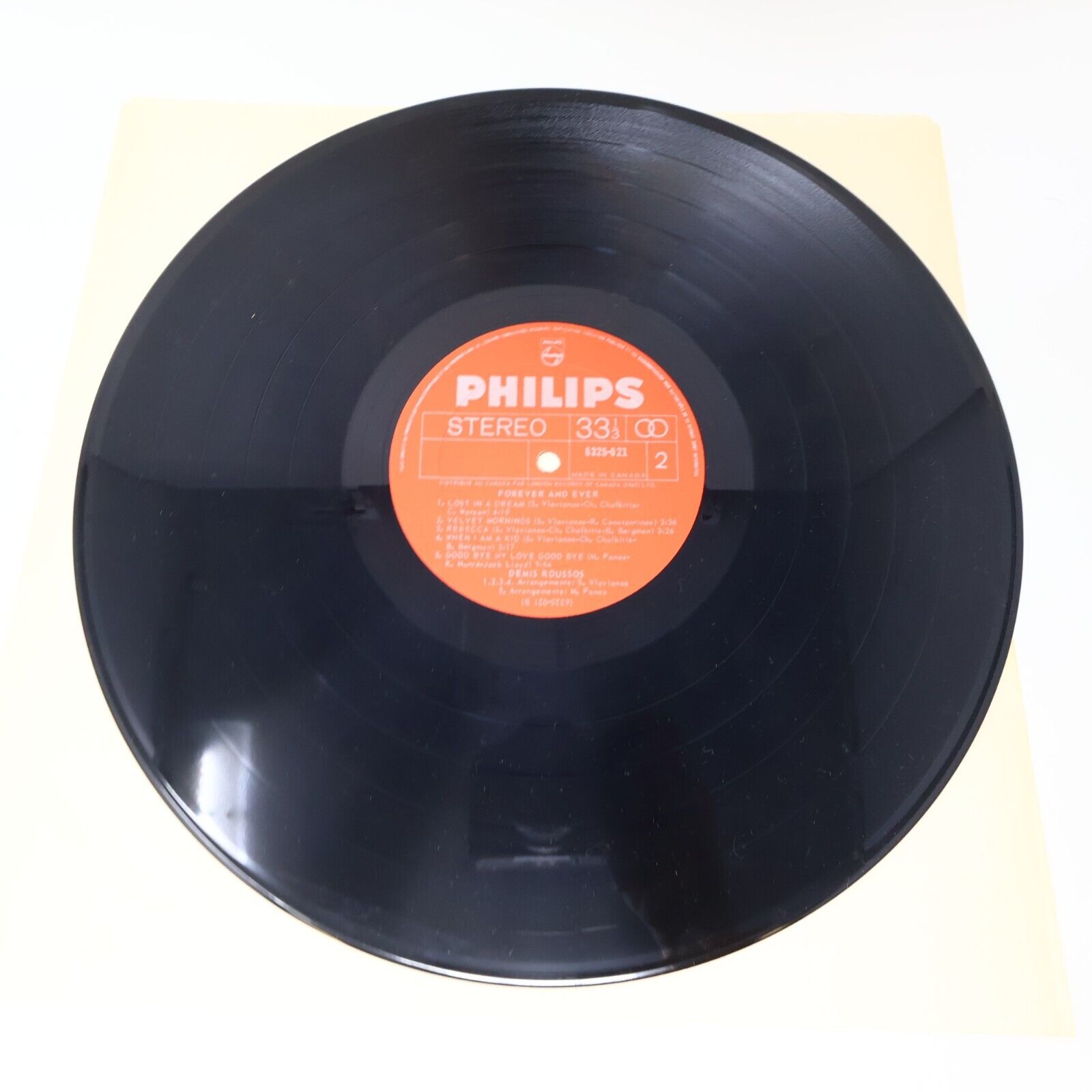 Démis Roussos Forever And Ever LP Record 6325 021 Canada My Friend The Wind 70s