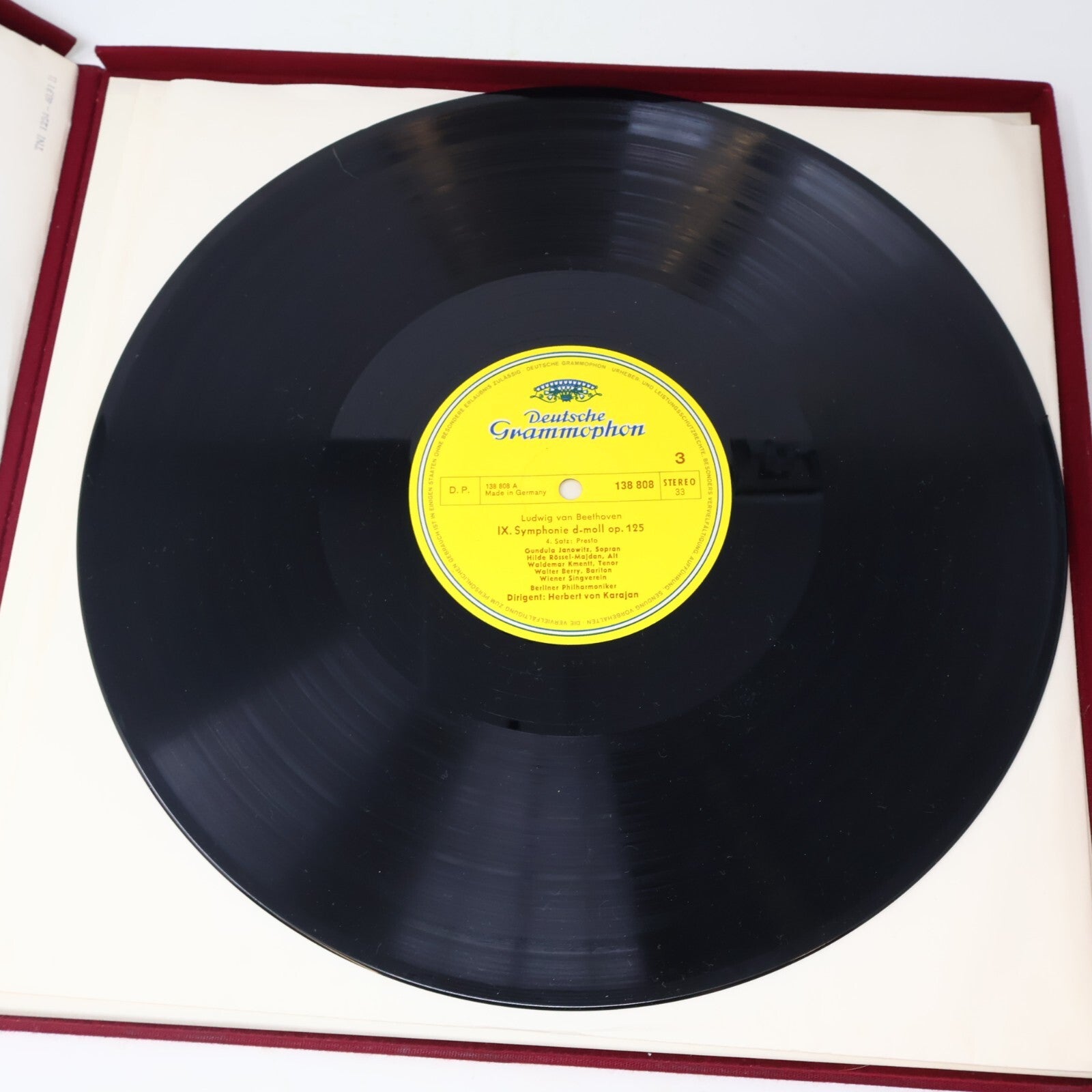 Beethoven Berliner Herbert von Karajan IX. Symphonie Nr. 8 LP Record 138 807/808