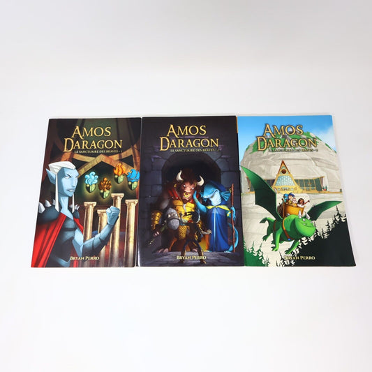 Lot 3 Livres Le Sanctuaire des Braves #1-3 Amos Daragon Bryan Perro Ada French
