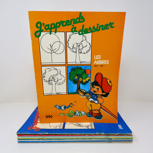 J'Apprends à Dessiner #1-10 Lot 10 Livres à Colorier Québec Agenda Complète 1984