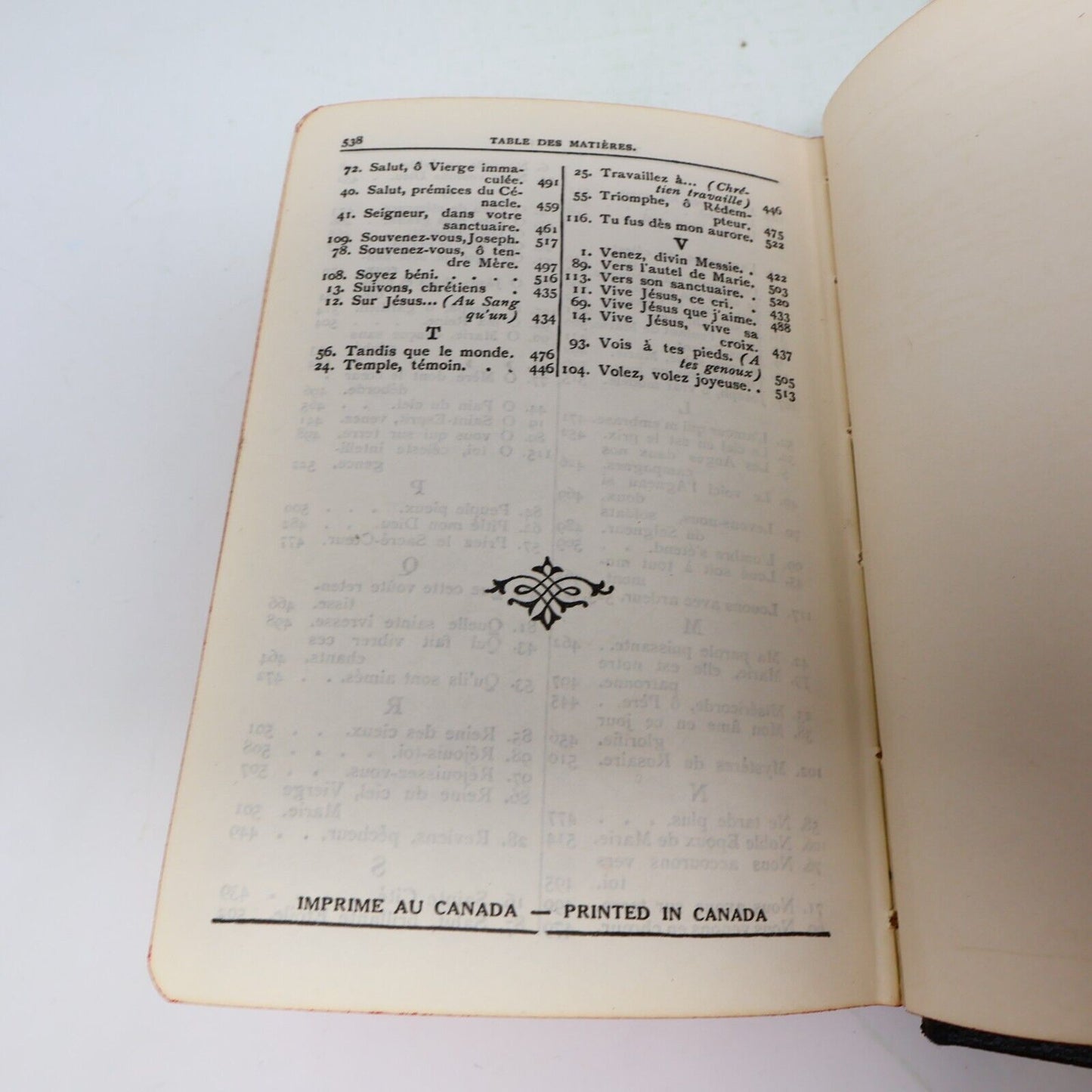 1929 Manuel de Chant Clercs de Saint Viateur Français Latin Hardcover Religion