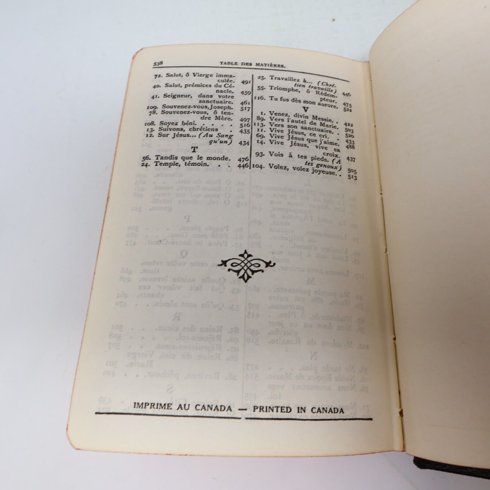 1929 Manuel de Chant Clercs de Saint Viateur Français Latin Hardcover Religion