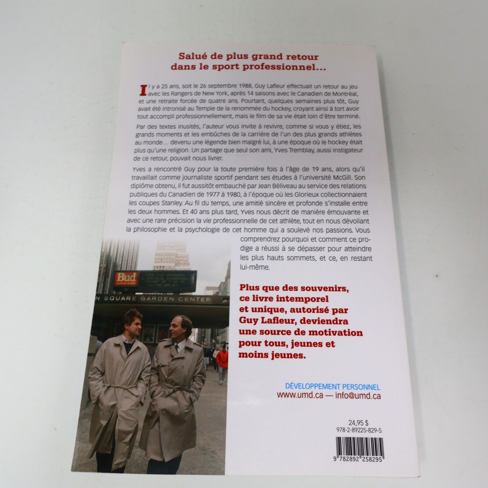 Livre Signé Guy Lafleur l'Homme qui a Soulevé Nos Passions Yves Tremblay 2013 PB