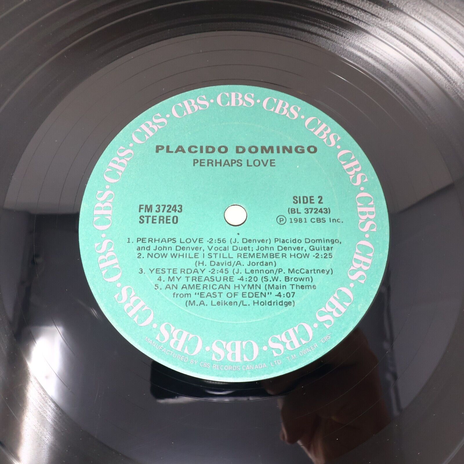 Placido Domingo Perhaps Love + My Life For A Song Lot of 2 LP Records 1980s