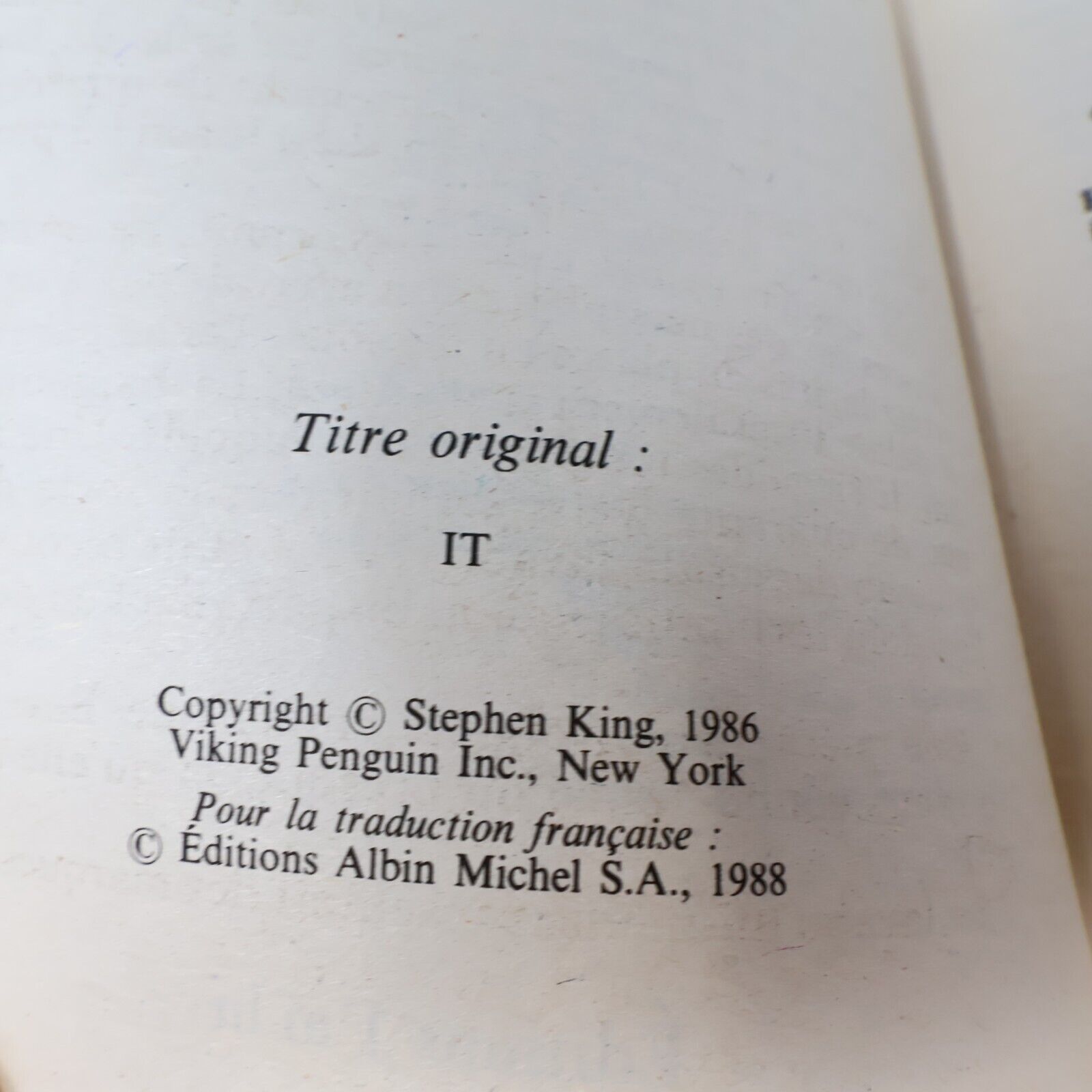 Lot 3 Livres Ça #1-3 It Stephen King J'ai Lu Série Complète Clown Book Français