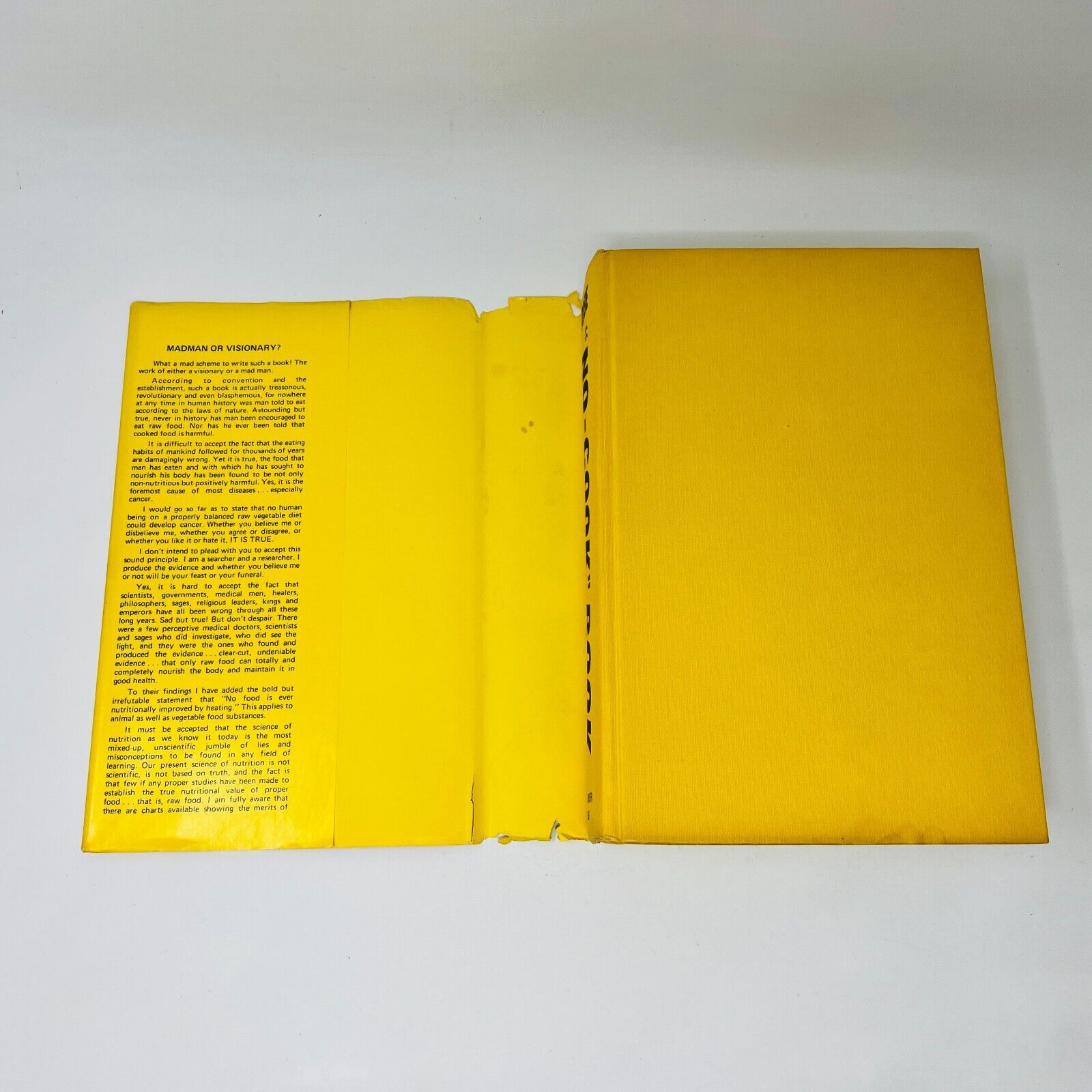 1978 No-Cook Book by John H. Tobe's Hardcover DJ Health Giving Provoker Press