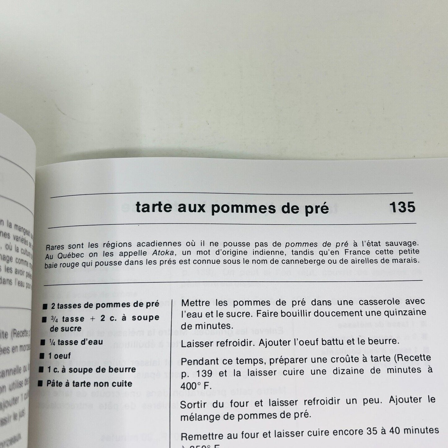 2002 La Cuisine Traditionnelle en Acadie Livre Recettes Boudreau/Melvin Gallant