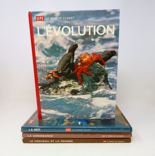Life Le Monde Vivant/des Sciences Croissance Évolution Lot 4 Livres Français HC