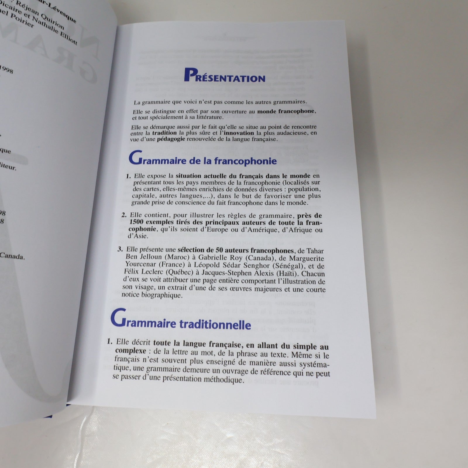 Nouvelle Grammaire Française Marc Bosquart Guérin 1998 HC French Éducation Livre