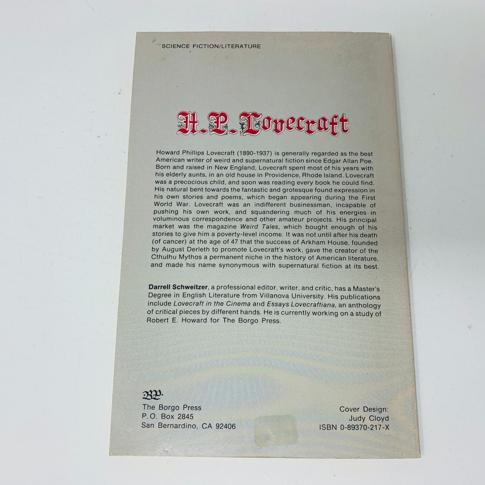 1978 The Dream Quest of H. P. Lovecraft by Darrell Schweitzer Milford Series #12