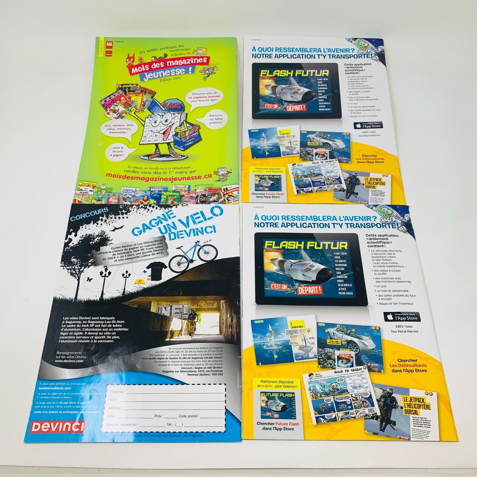 26x Les Débrouillards Magazines Enfants Français 2012-15 Années Incomplètes Lot
