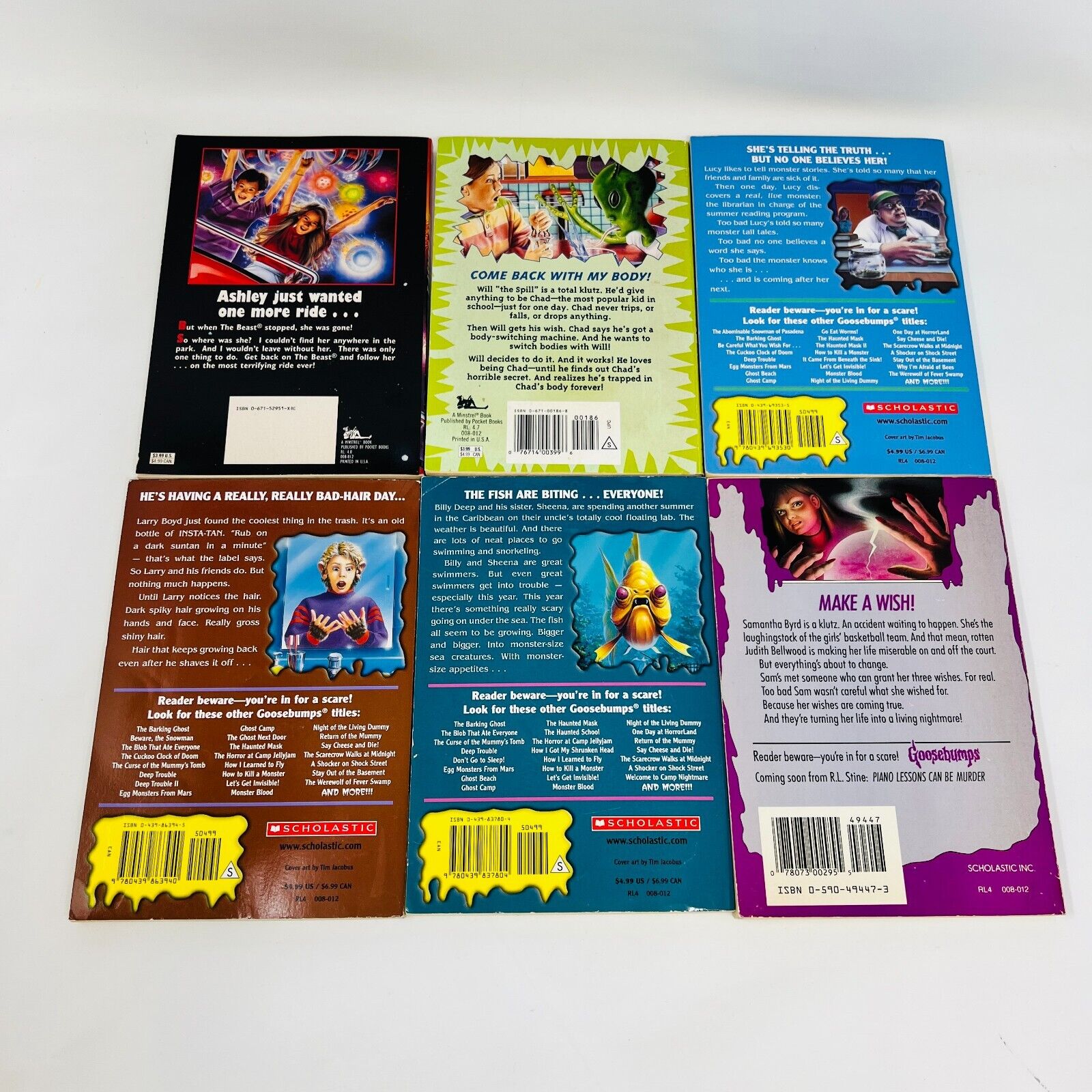 13x R.L. Stine Mixed Lot Goosebumps/Ghosts of Fear Street/Series 2000/Beast 2
