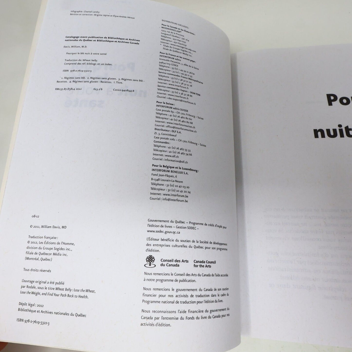 2012 Pourquoi le Blé Nuit à Votre Santé Dr William Davis De L'homme Français PB