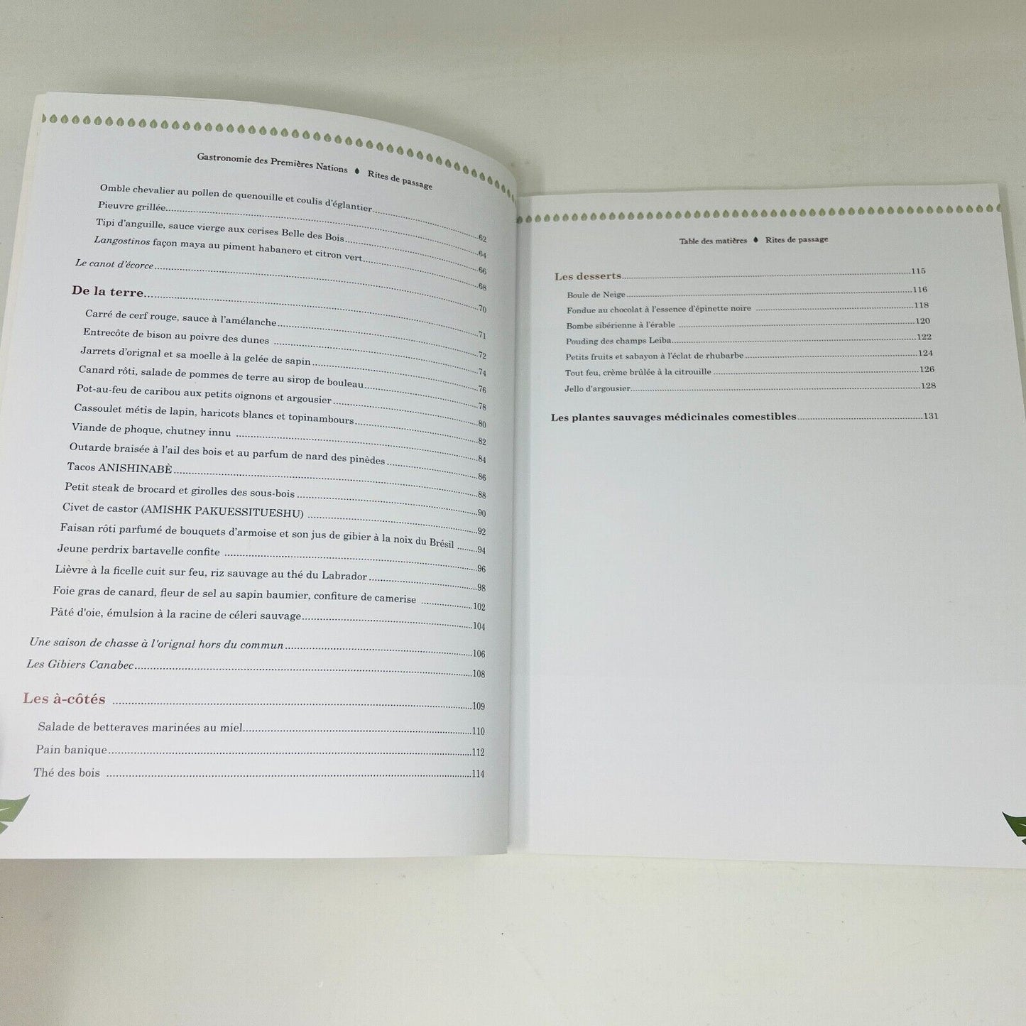 Gastronomie des Premieres Nations Signé par Martin Gagné Livre Recettes Cuisine