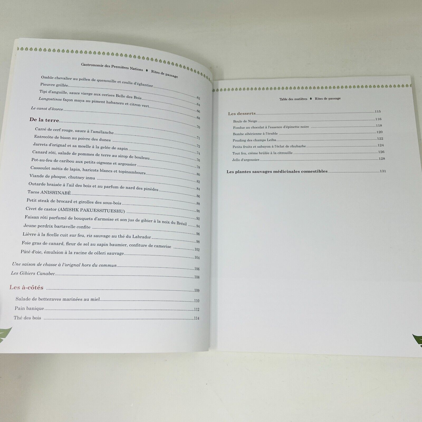 Gastronomie des Premieres Nations Signé par Martin Gagné Livre Recettes Cuisine