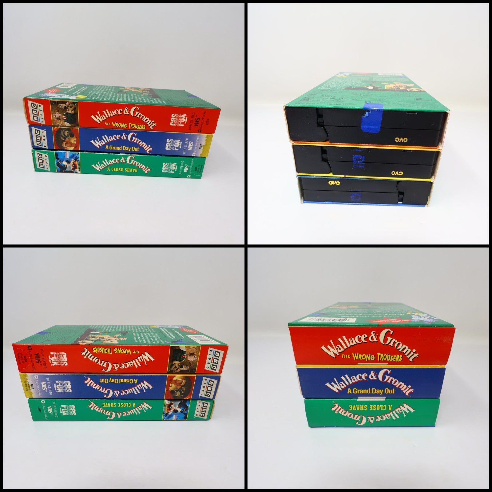 Wallace & Gromit Box Set VHS BBC NTSC Wrong Trousers/A Close Shave/Grand Day Out