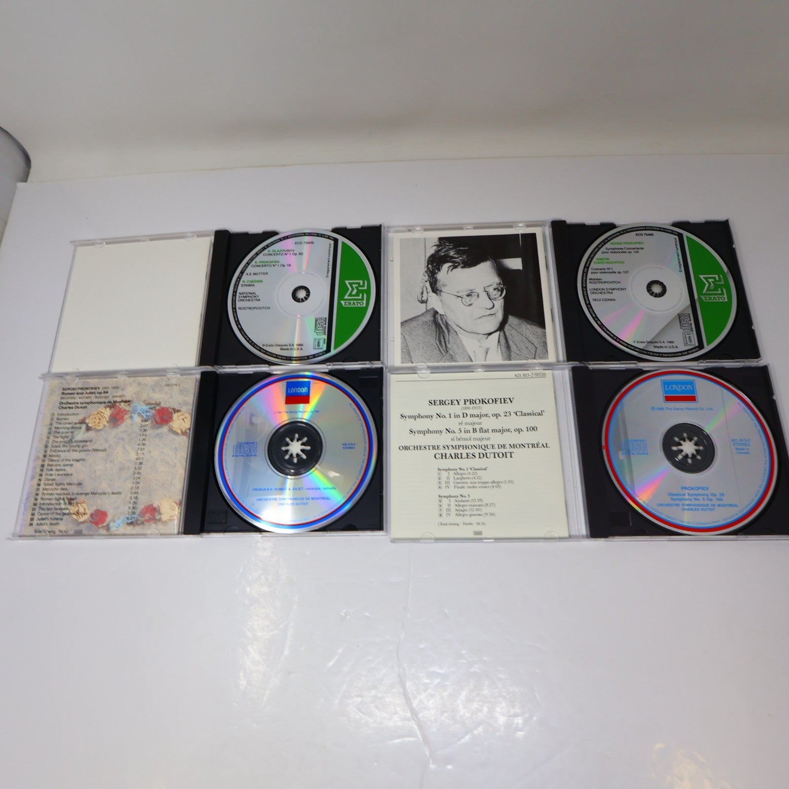 Sergei Prokofiev 9 CDs Lot Symphonies 1 & 5/Romeo & Juliet Excerpts Classical