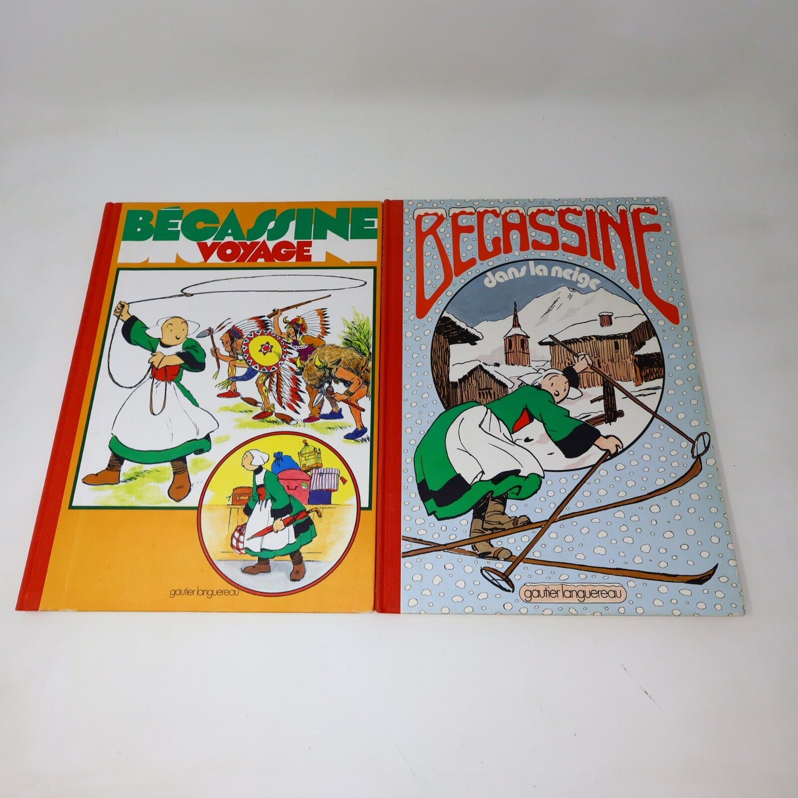 Bécassine Mobilisée Voyage Neige Lot 3 Bandes dessinées Caumery Français 80s HC