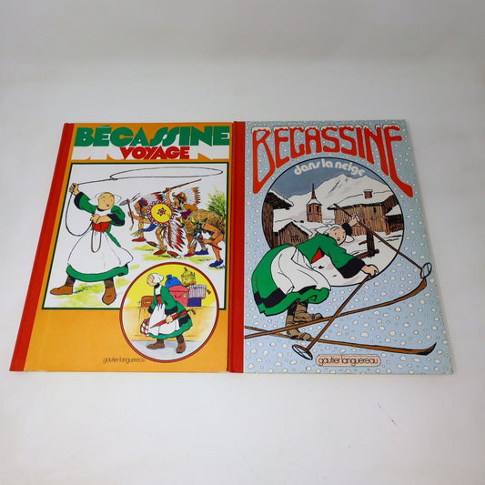 Bécassine Mobilisée Voyage Neige Lot 3 Bandes dessinées Caumery Français 80s HC