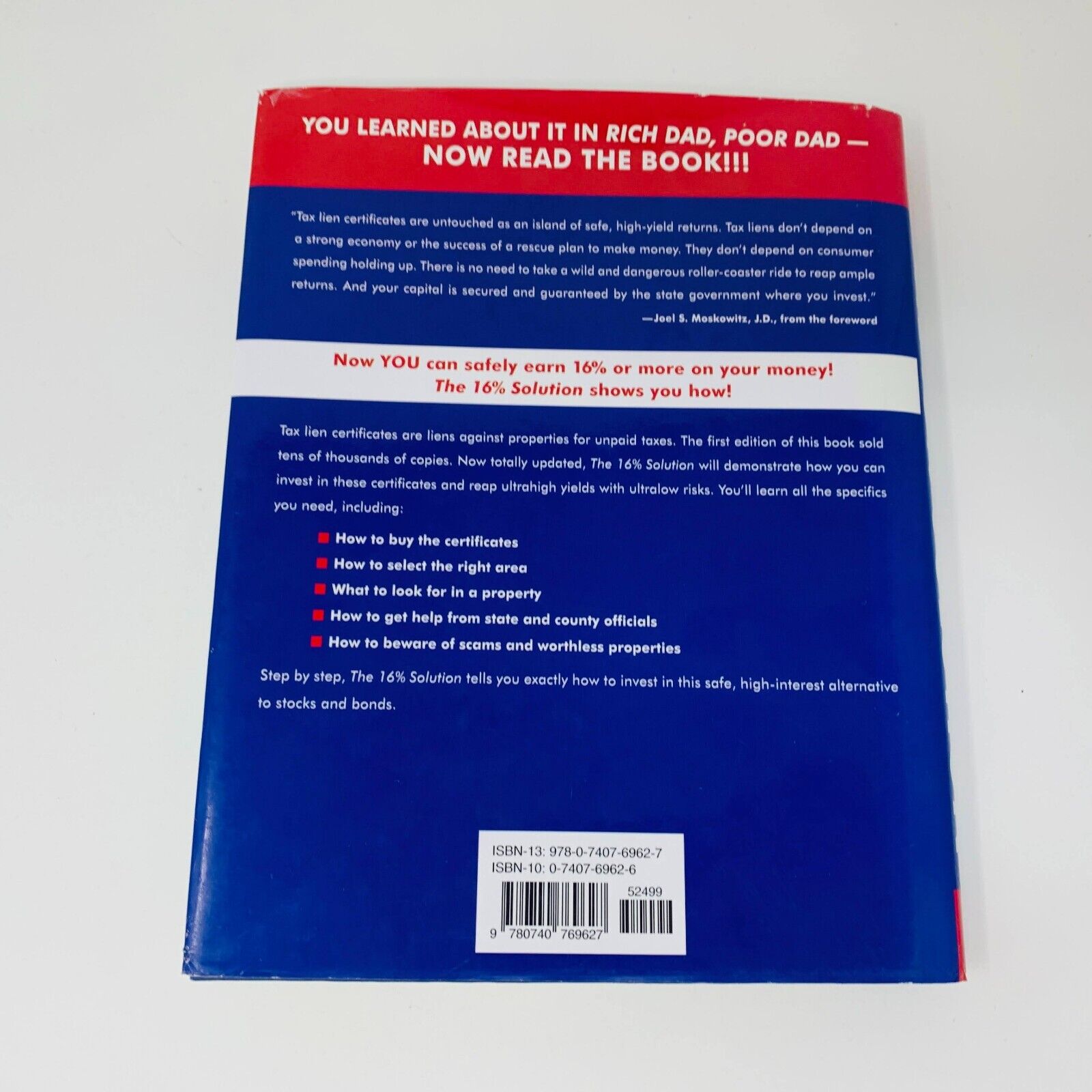The 16% Solution Revised Edition Hardcover DJ Joel S. Moskowitz Interest Rates
