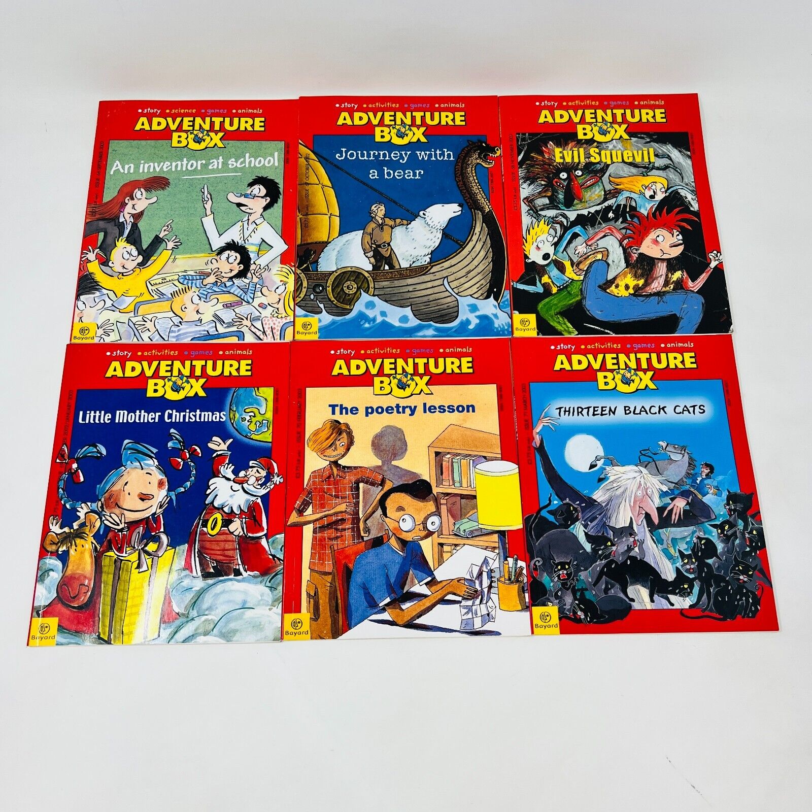 Lot of 16 Adventure Box Bayard Children UK Magazines #60-75 Story/Science/Games