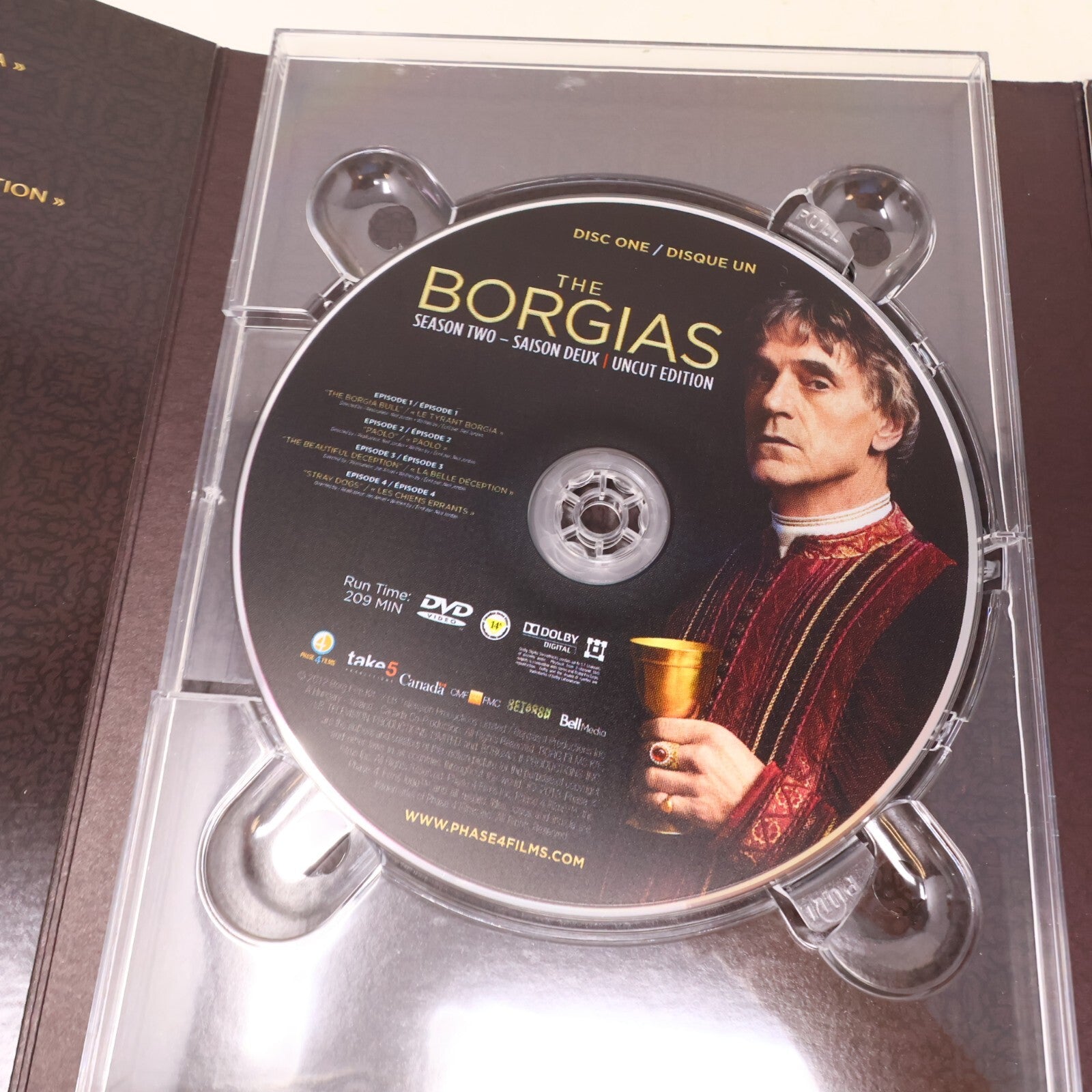 The Borgias Complete Series Uncut Season #1-2-3 DVD Set NTSC English & Français