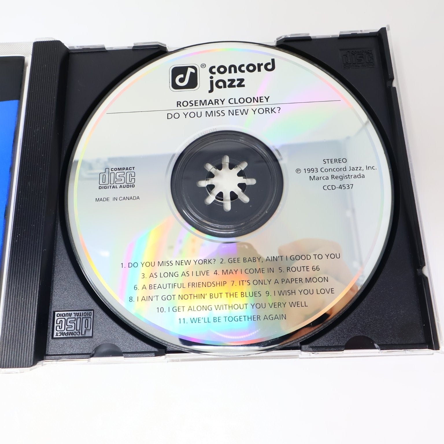 Rosemary Clooney Do You Miss New York? CD 1993 Jazz Concord CCD-4537 1990s