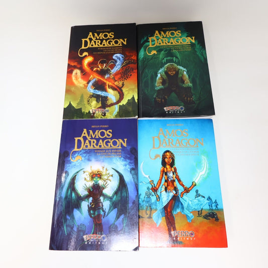 Lot 4 Livres Amos Daragon #1-4 Bryan Perro Série Complète Omnibus Ados Français