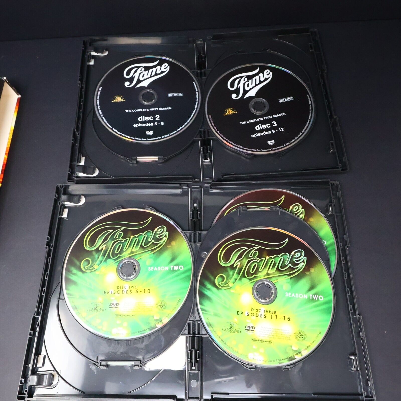 Fame Seasons 1 & 2 DVD Tested 2009 7-Disc Set NTSC Region 1  Full Screen English