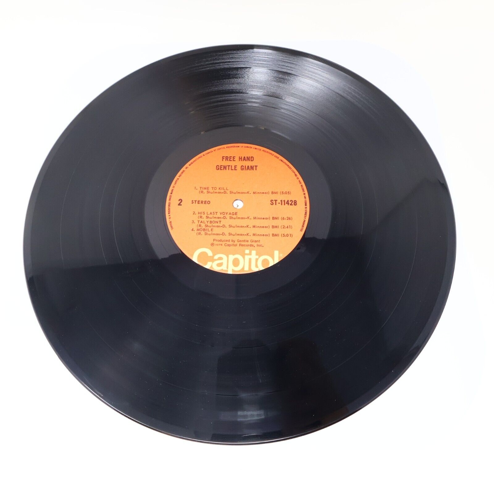Gentle Giant Free Hand LP Record Vinyl ST-11428 Canada 1975 Rock Just The Same