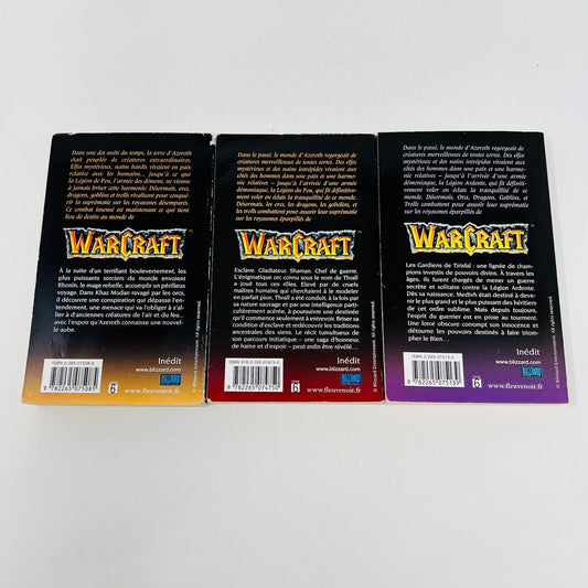 Livres Warcraft 1-3 Fleuve Noir Le Jour du Dragon Chef de Rébellion Français Lot