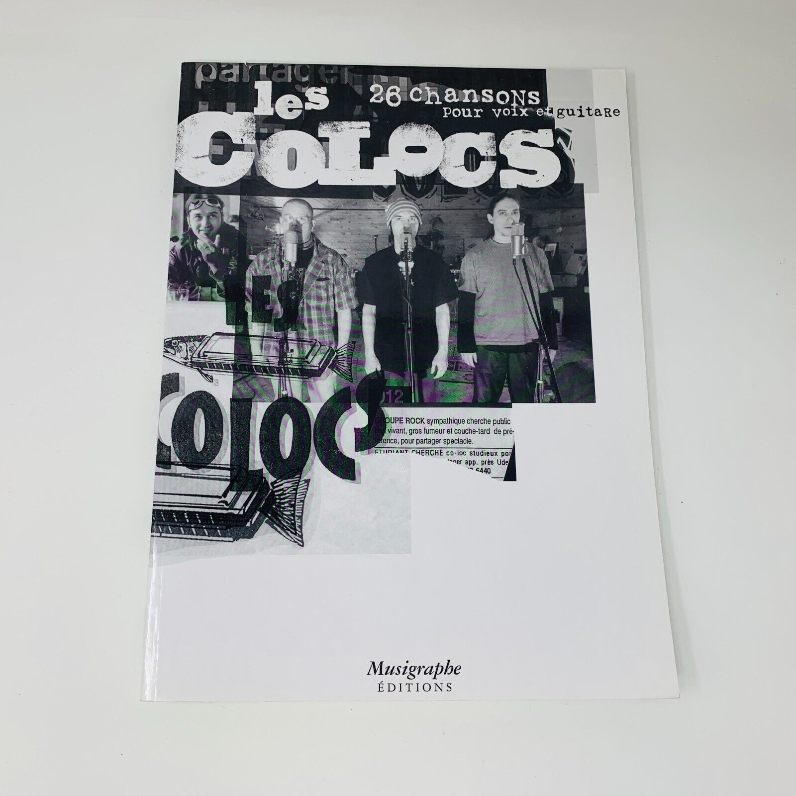 2000 Les Colocs 26 Chansons pour Voix & Guitare Partitions Musigraphe Songbook