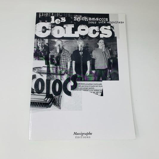 2000 Les Colocs 26 Chansons pour Voix & Guitare Partitions Musigraphe Songbook