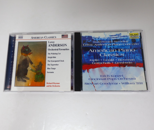Leroy Anderson 2 CD Lot Orchestral Favourites/American Piano Classics Blue Tango