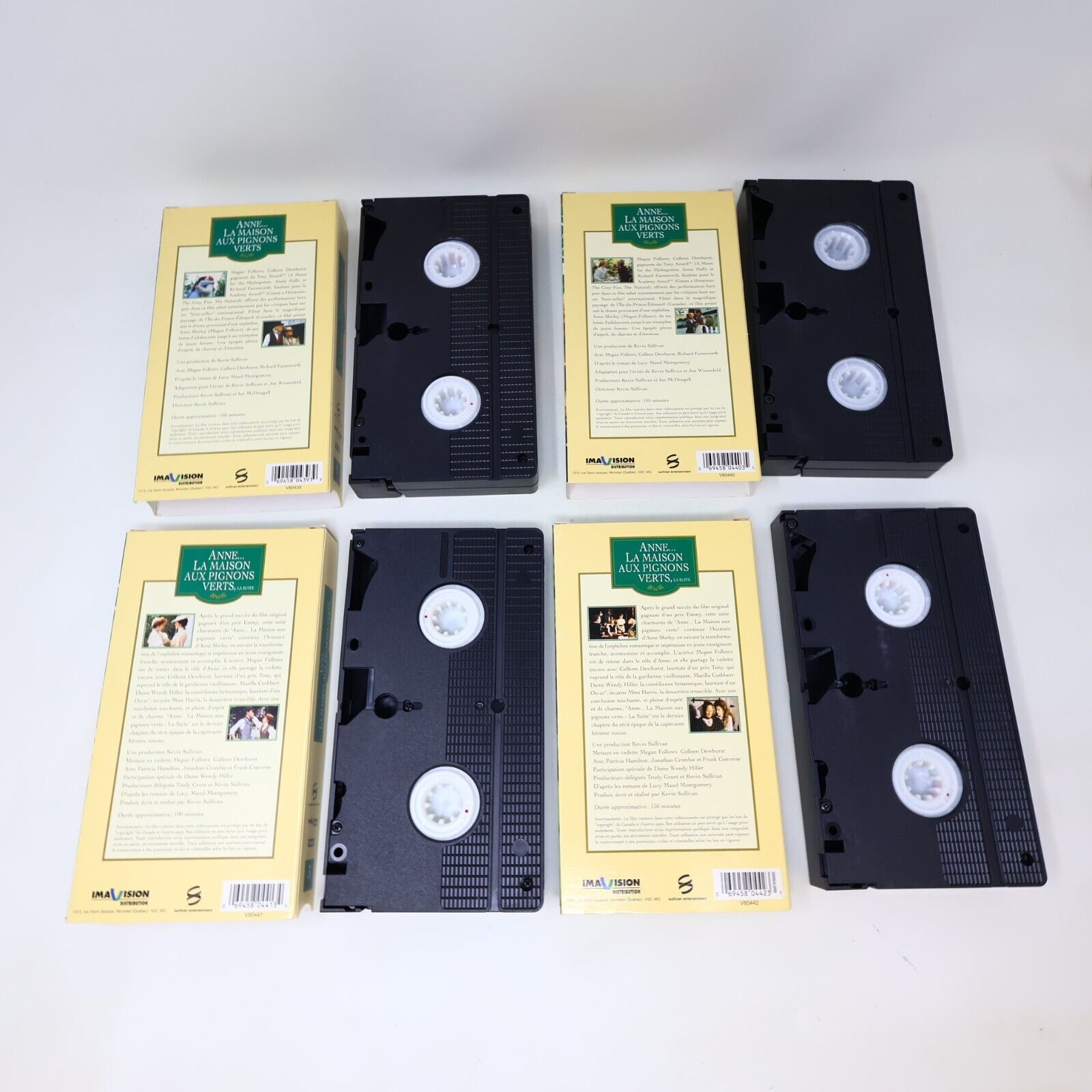 Anne la Maison aux Pignons Verts & la Suite Lot 4 VHS NTSC Testés Megan Follows