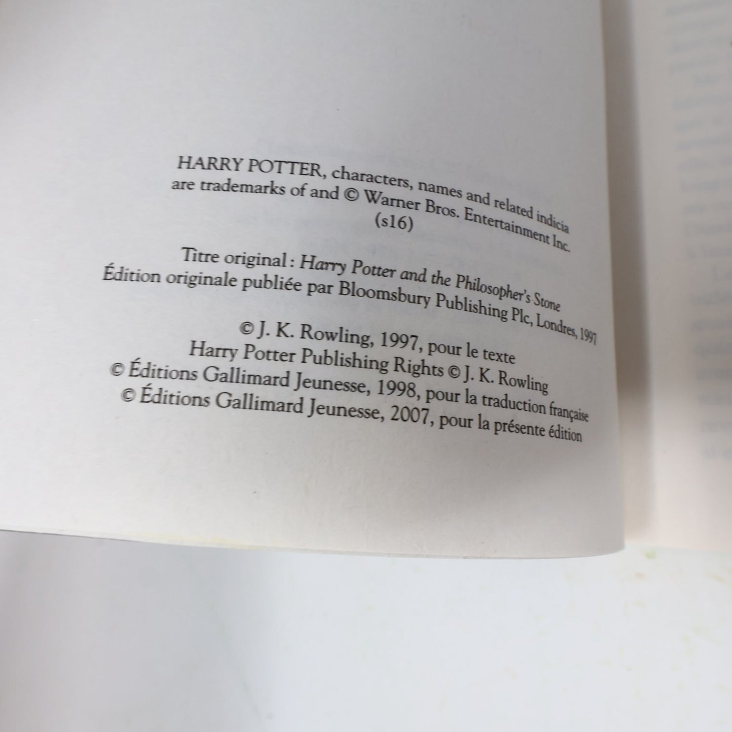 Harry Potter #1-7 Folio Junior Lot 7 Livres J. K. Rowling Gallimard Complète PB