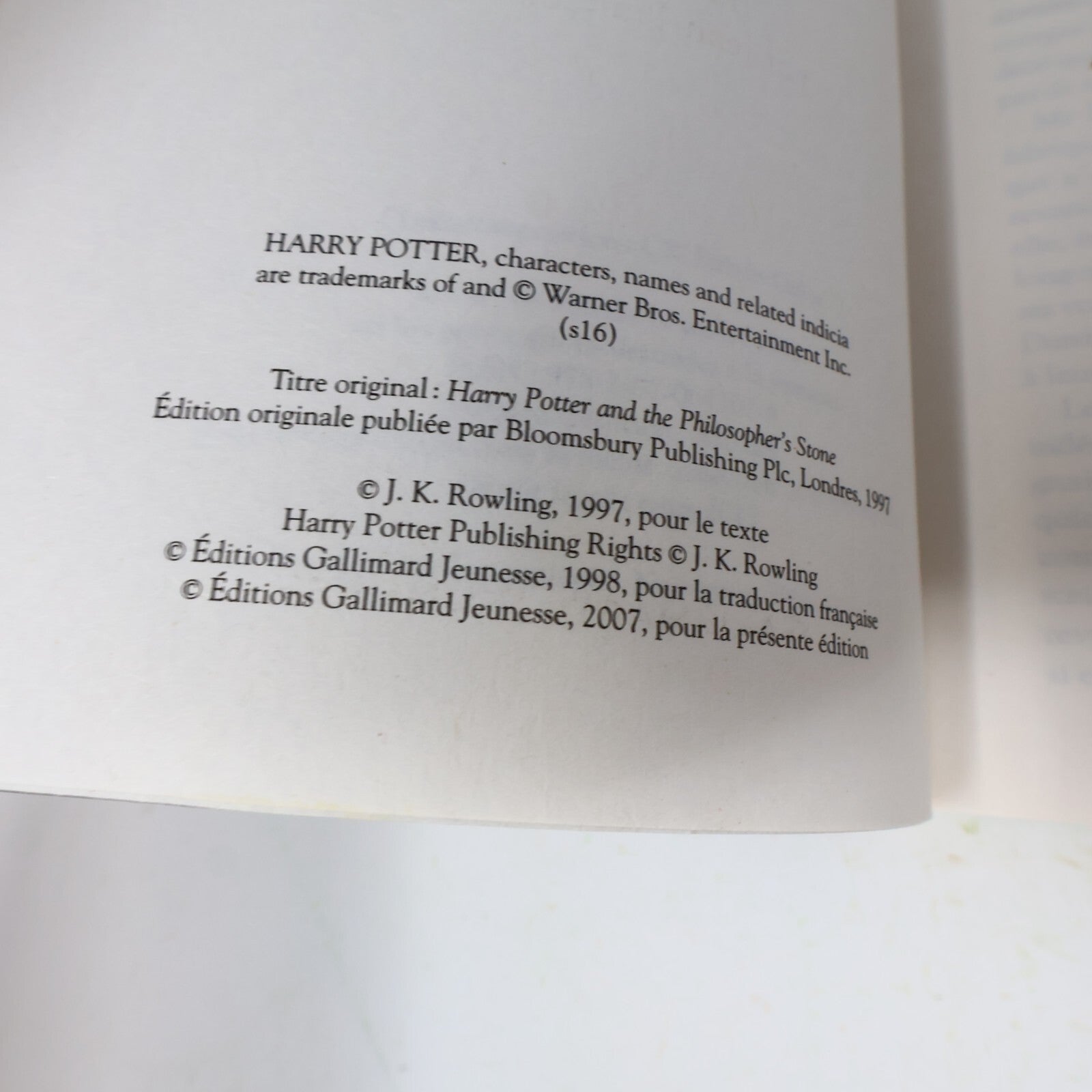 Harry Potter #1-7 Folio Junior Lot 7 Livres J. K. Rowling Gallimard Complète PB
